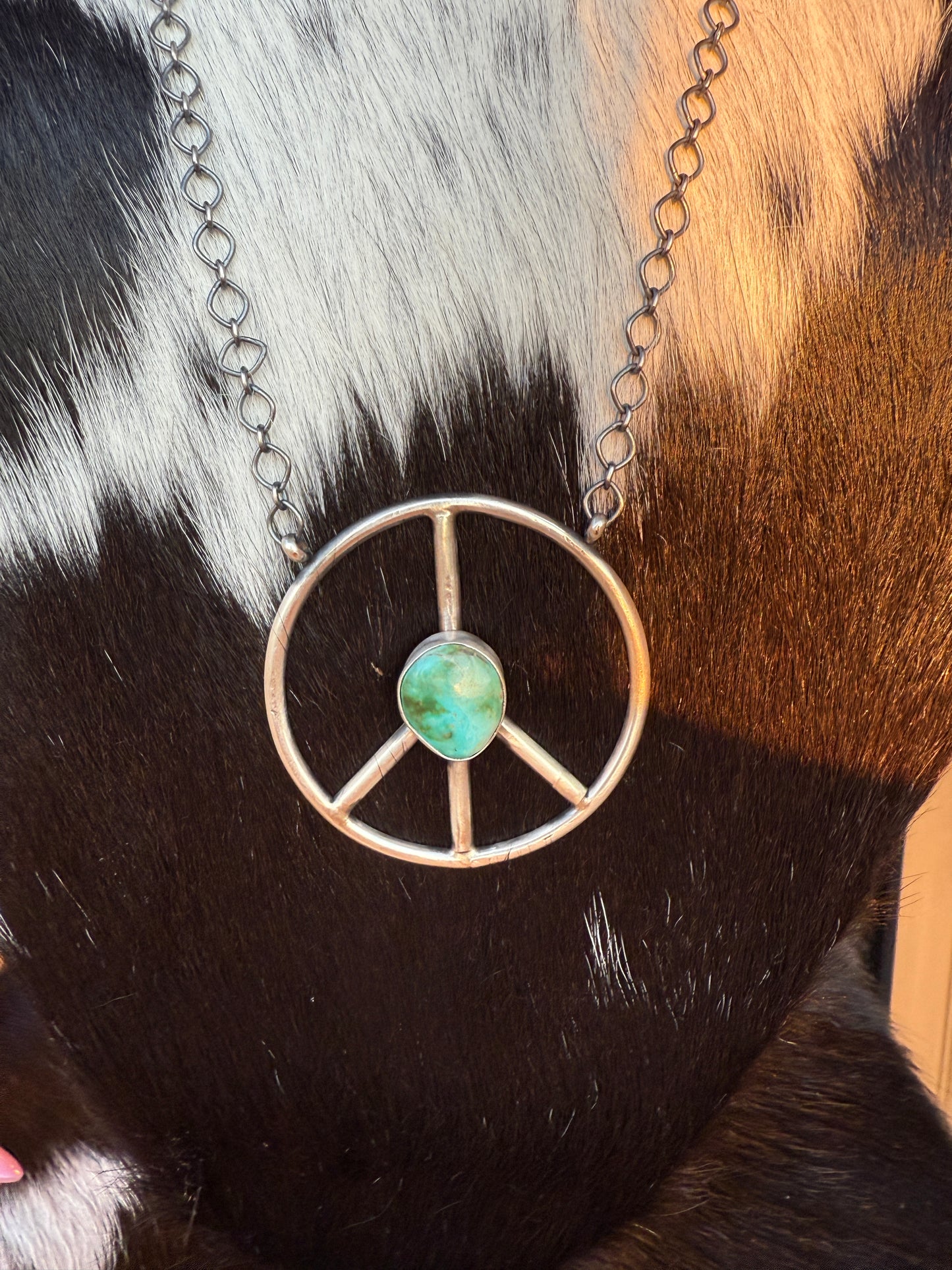 Turquoise Peace Sign