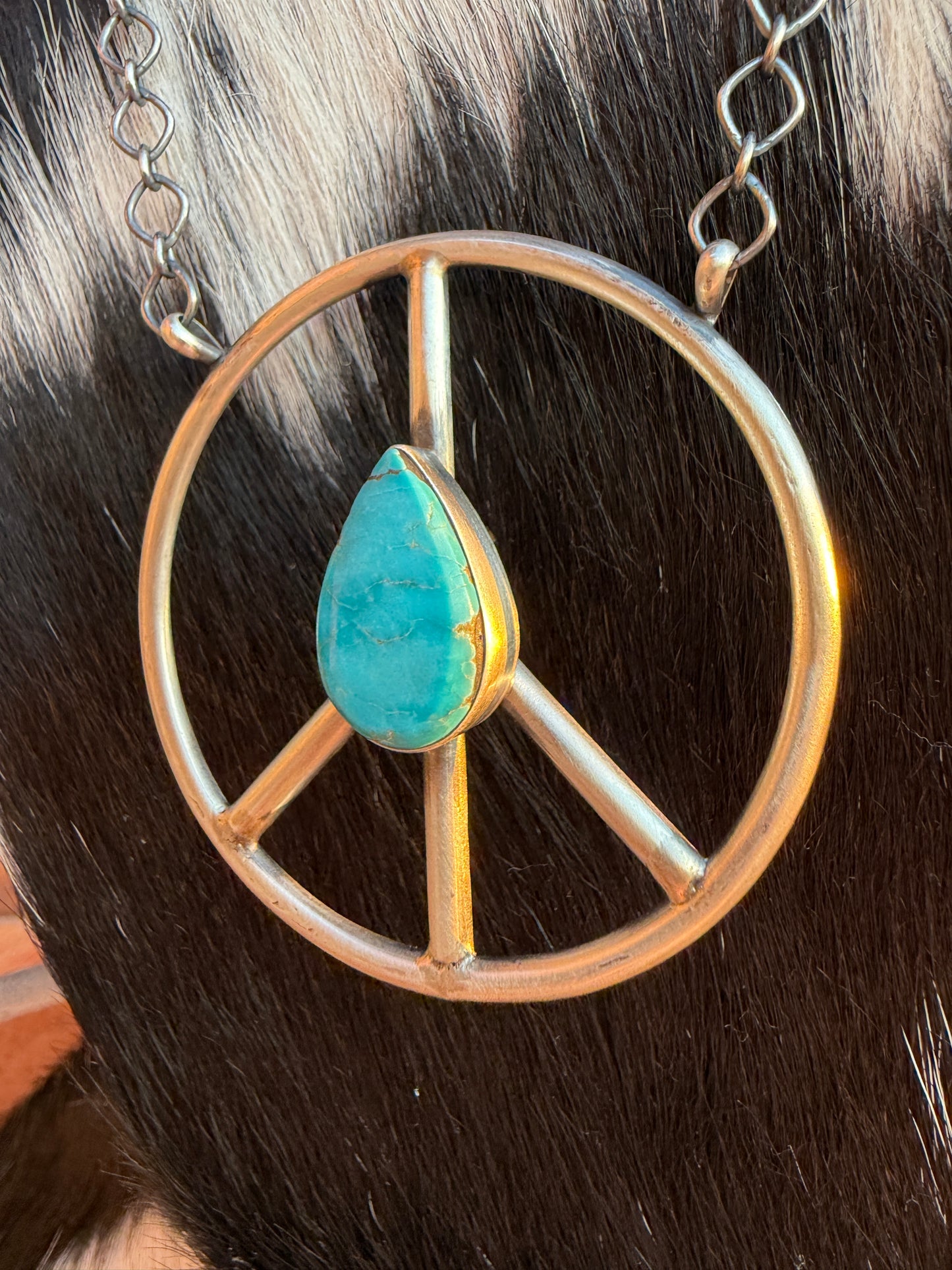 Turquoise Peace Sign
