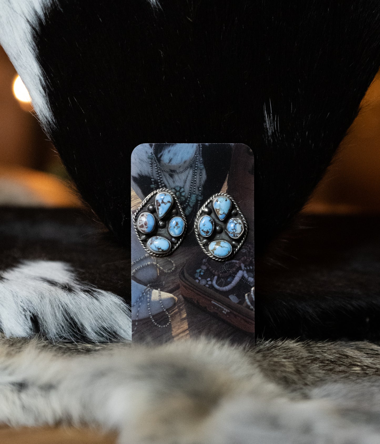 Golden Hills Cluster Earrings