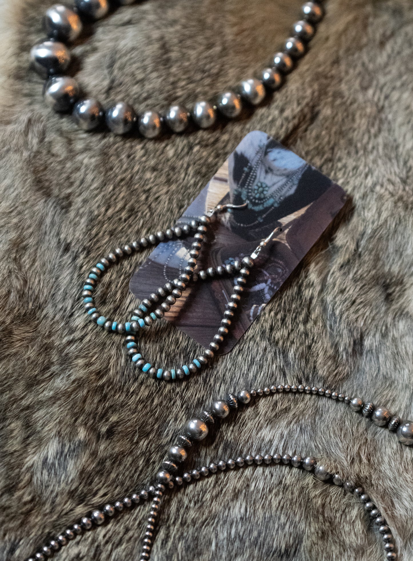 Kingman and Pearl Earrings