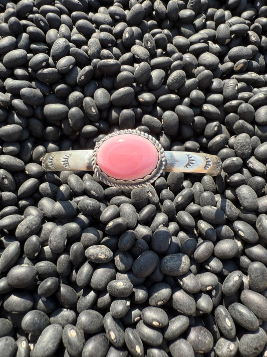 Pink Conch Stamped Cuff