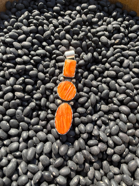 Orange Spiny Pendant