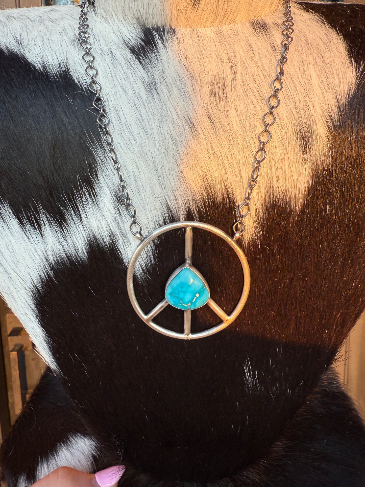 Turquoise Peace Sign