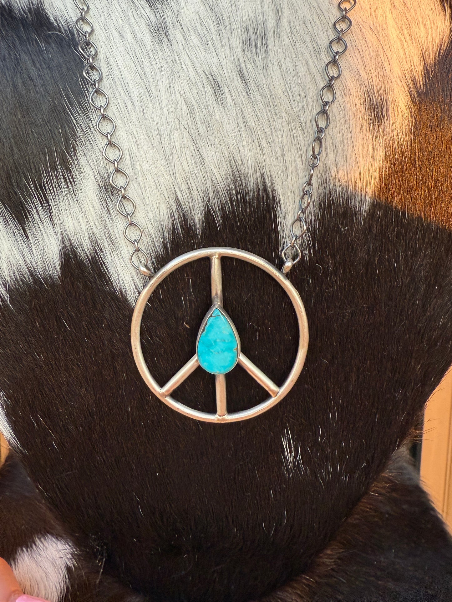 Turquoise Peace Sign