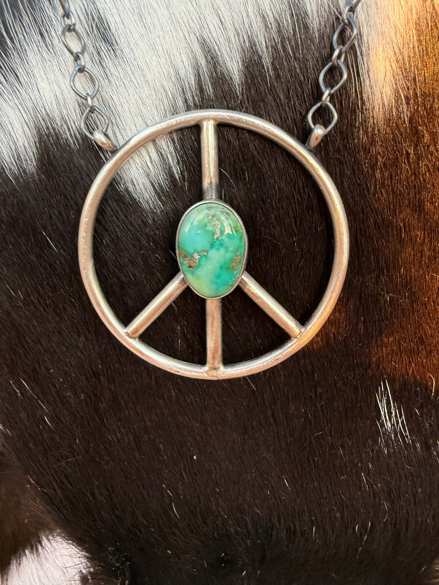 Turquoise Peace Sign Necklace