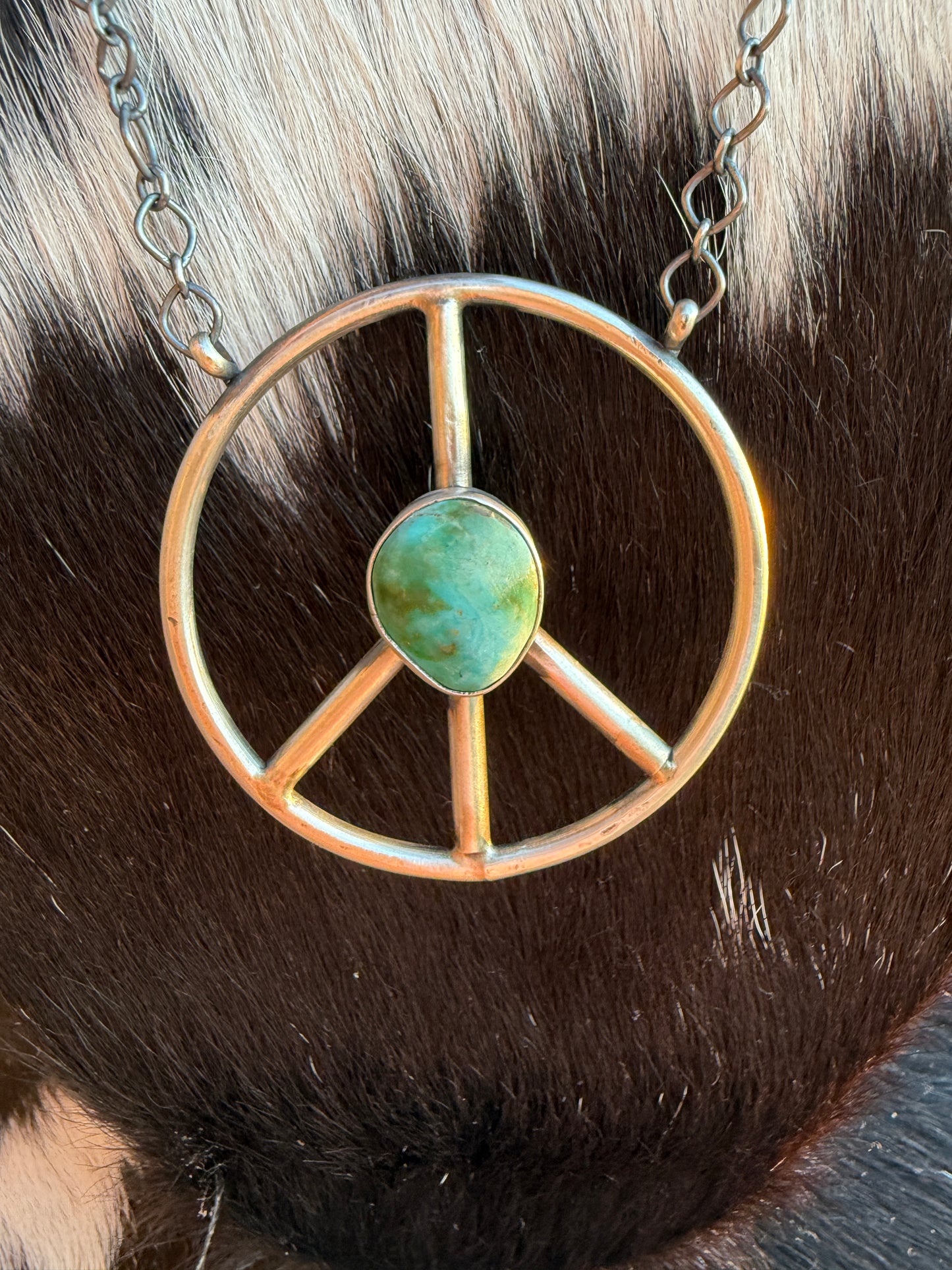Turquoise Peace Sign