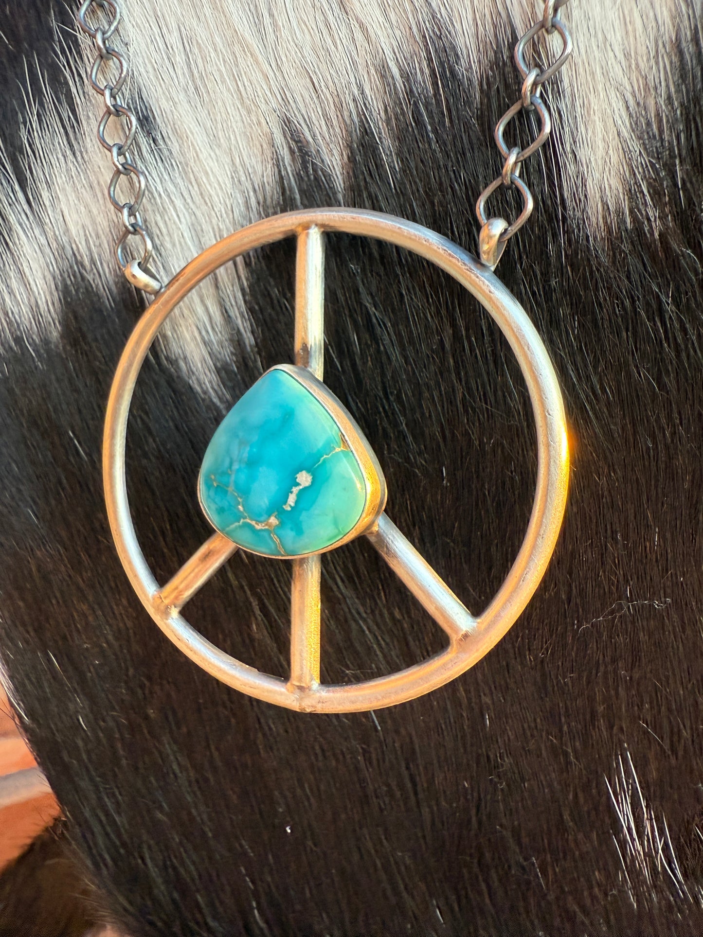 Turquoise Peace Sign